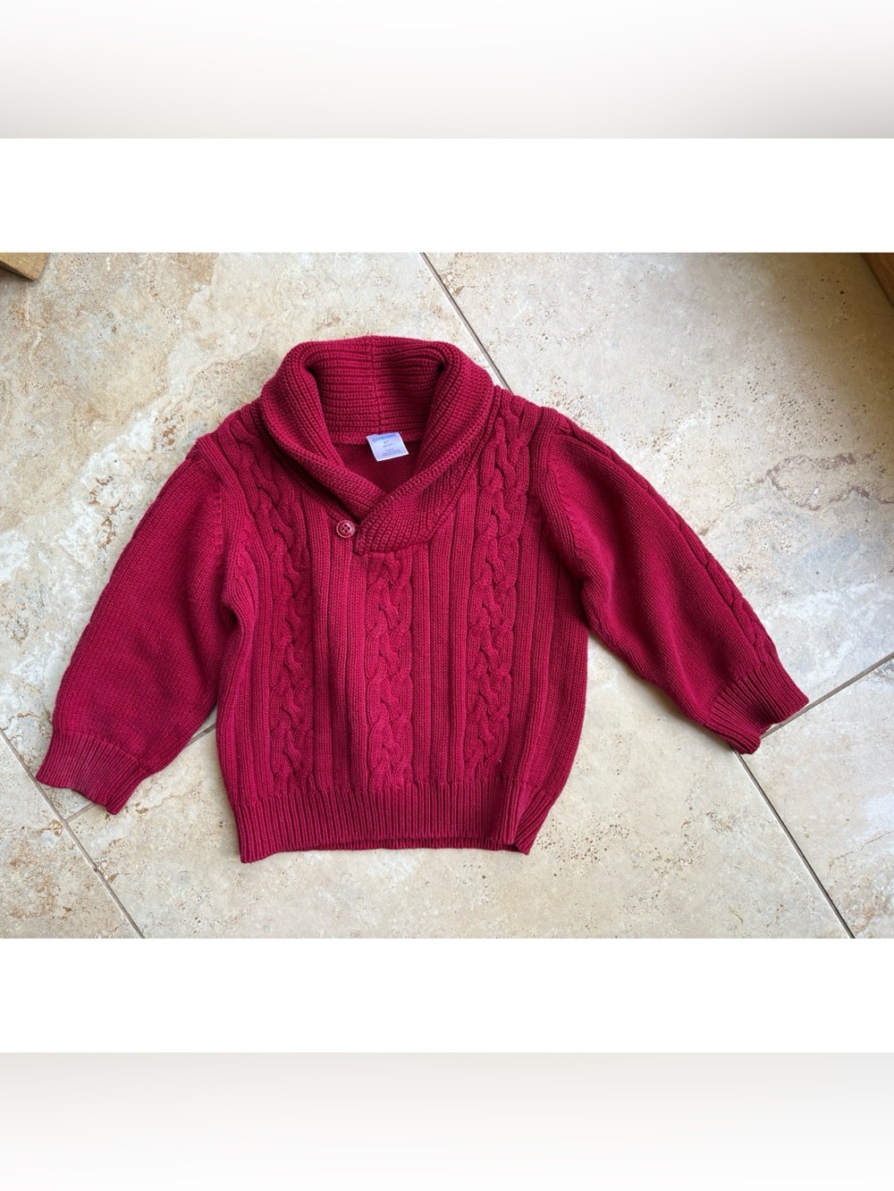 Gymboree Shawl Collar Cable Knit Sweater Size 2T